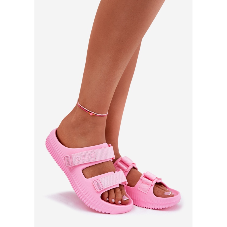 Flip di schiuma femminile con Big Star RR274A528 Velcro rosa 1