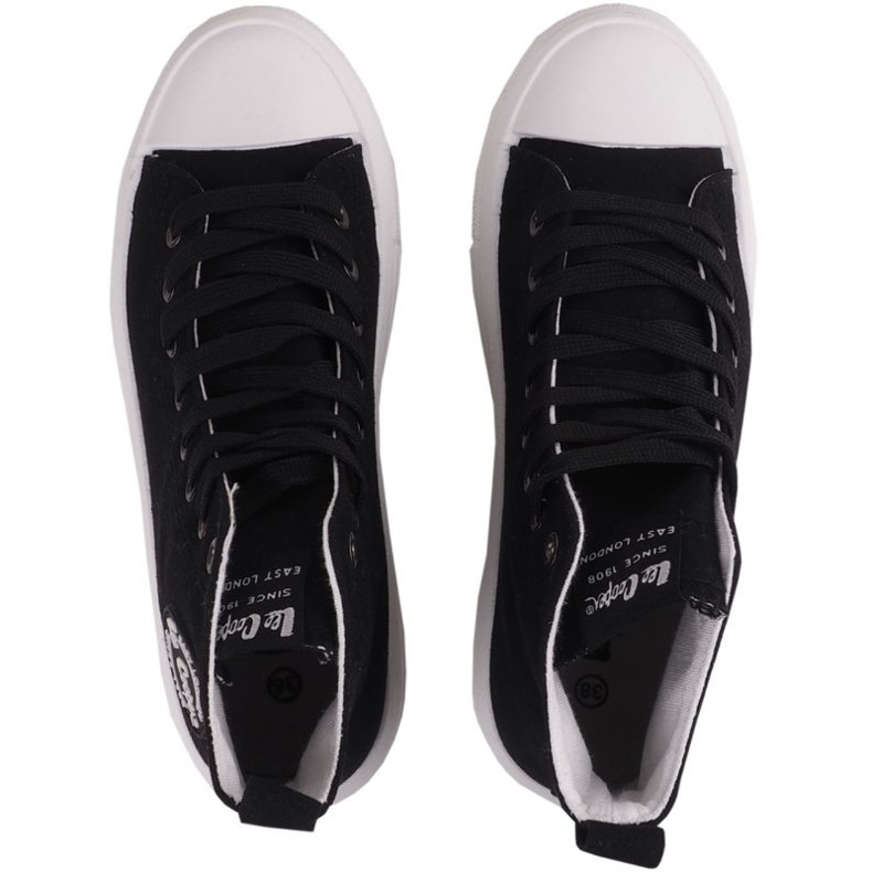 Sneaker alte femminili sulla piattaforma nera Lee Cooper LCW-23-44-1629LA nero 2