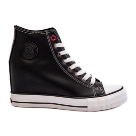 Scarpe da ginnastica con zeppa da donna Cross Jeans NN2R4005 Nere nero 1