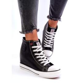 Scarpe da ginnastica con zeppa da donna Cross Jeans NN2R4005 Nere nero 2