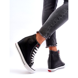 Scarpe da ginnastica con zeppa da donna Cross Jeans NN2R4005 Nere nero 4