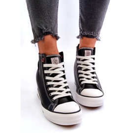Scarpe da ginnastica con zeppa da donna Cross Jeans NN2R4005 Nere nero 5