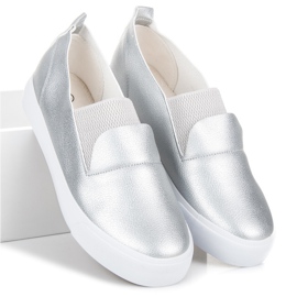 L&H Slipons d'argento grigio 2