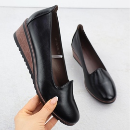 Scarpe per zeppe Black Potocki SZ12276 nero 1