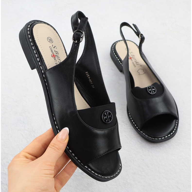 S.Barski Sandali da donna Czarne S. Barski KV51-021 nero 1