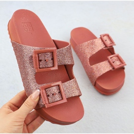 Flip da donna con fibbie da spiaggia da piscina Zaxy RR285025 rosso 1