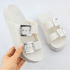 Flip di donne con fibbie da spiaggia con fibbie da piscina Zaxy RR285056 cremoso 1