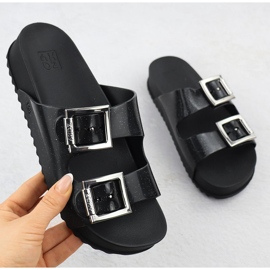 Flip da donna con fibbie da spiaggia in piscina nera Zaxy RR285058 nero 1