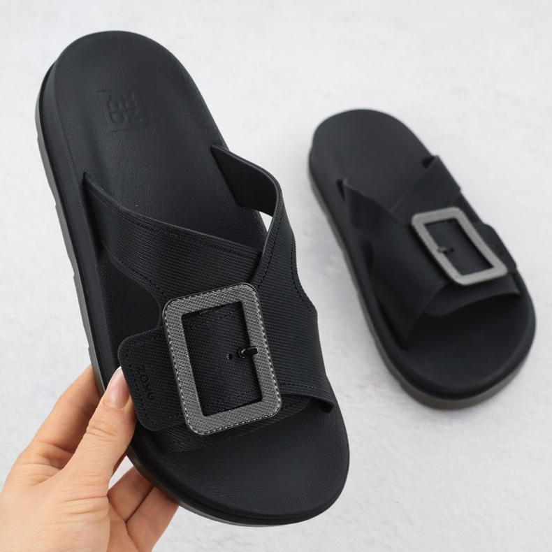 Zaxy Flip da piscina da spiaggia da donna con morsetti neri RR285078 nero 1