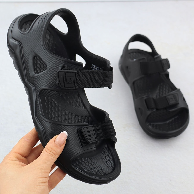 Sandali in schiuma leggera per velcro Big Big Star RR274A512 nero 1