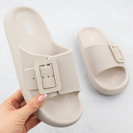 Flip sport femminili su una sola suola beige big star rr274a582 1