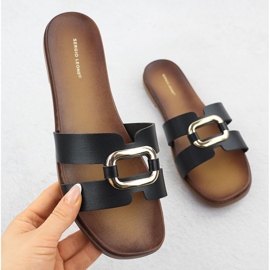 Flip -flip da donna con decorazione nera sergio leone sk077h nero 1