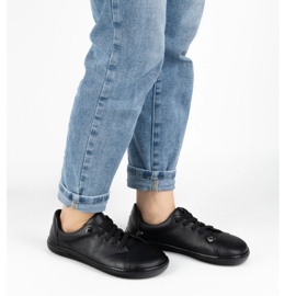 WASAK Scarpe a piedi nudi femminile in pelle minimalista 0771w piselli neri nero 2