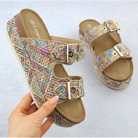 Pantofole su una suola spessa con morsetti T.Sokolski L25-322 multicolore 1