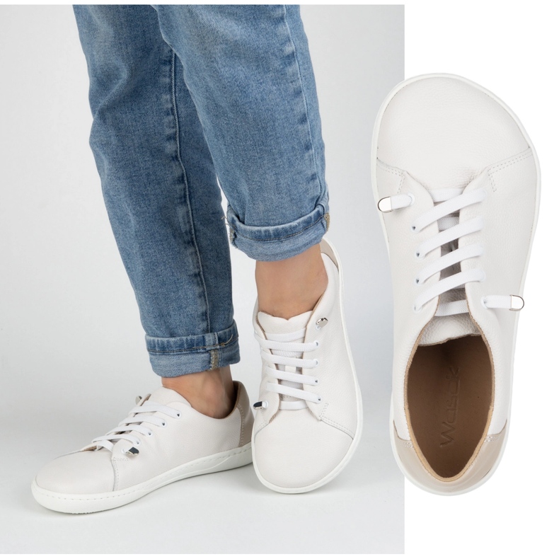 WASAK Scarpe a piedi nudi femminile in pelle minimalista 0771w bianco 1