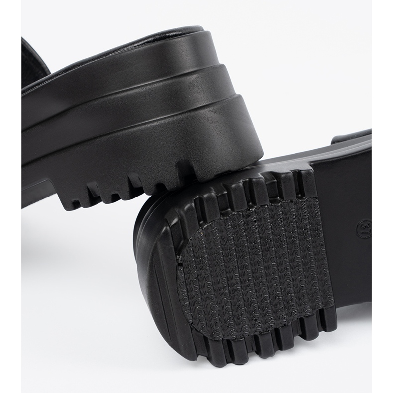 Seastar Pantofole nere con plateau nero 1
