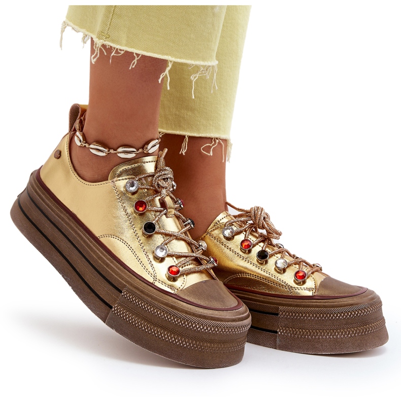 Sneakers Platform da Donna GOE NN2N4055 Oro d'oro 6