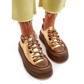 Sneakers Platform da Donna GOE NN2N4055 Oro d'oro 4