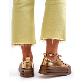 Sneakers Platform da Donna GOE NN2N4055 Oro d'oro 5