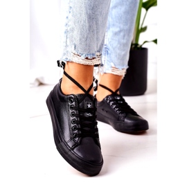 NEWS Sneaker nere di eco-chiare femminile nero 2