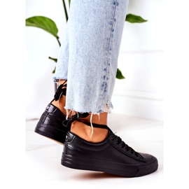 NEWS Sneaker nere di eco-chiare femminile nero 4