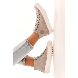 Big Star Sneaker da stelle da donna ad alta isolata grigia EE274114 grigio 3