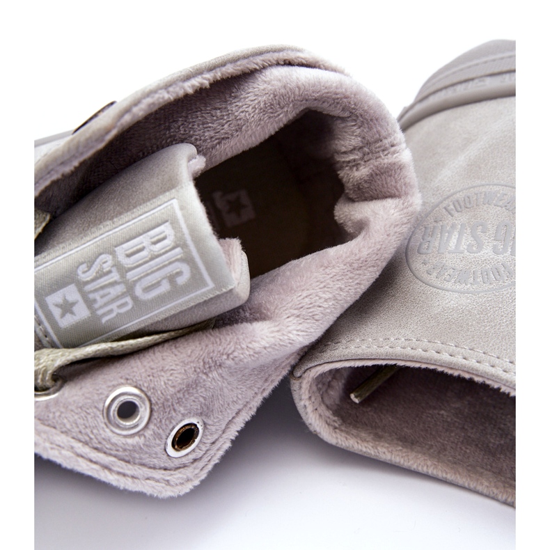 Big Star Sneaker da stelle da donna ad alta isolata grigia EE274114 grigio 1