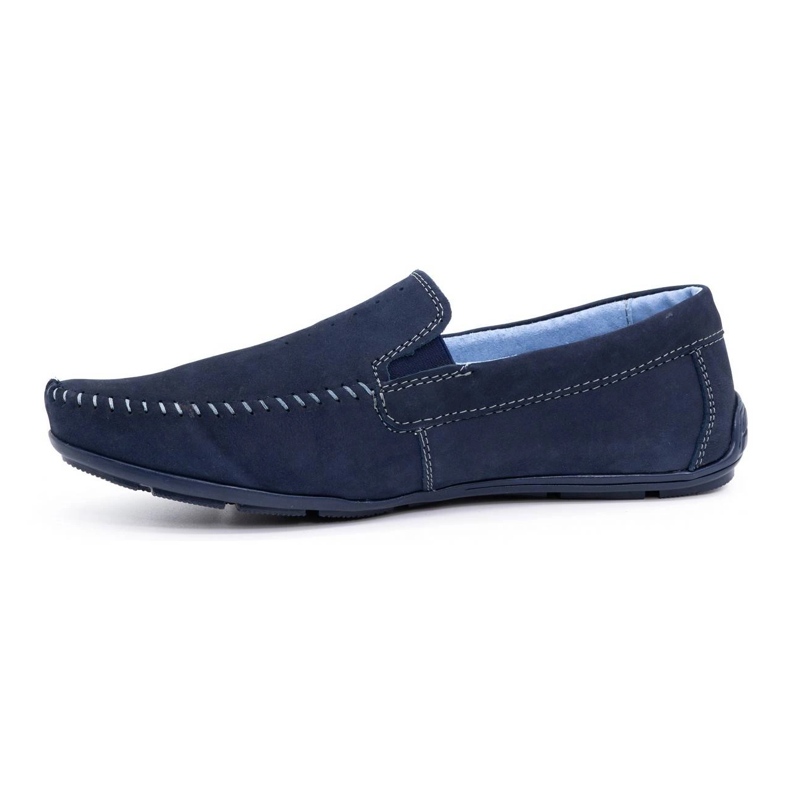 Olivier Mocassini da uomo in pelle 937MA blu navy 1
