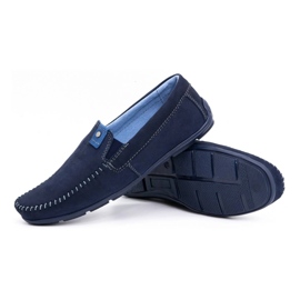 Olivier Mocassini da uomo in pelle 937MA blu navy 2
