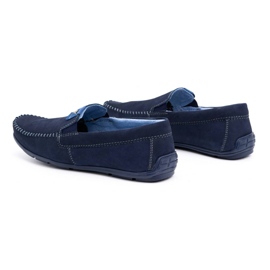 Olivier Mocassini da uomo in pelle 937MA blu navy 4