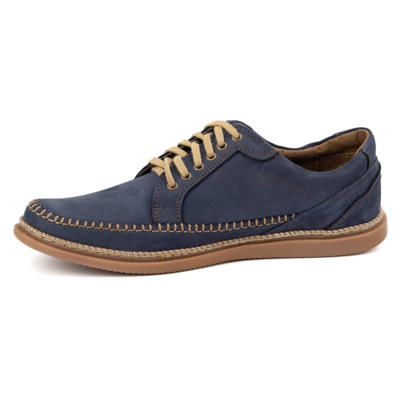 Antex Scarpe in pelle maschile casual model 313gt blu navy blu 1