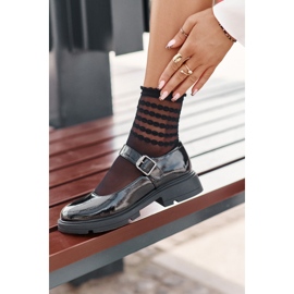 Scarpe da donna verniciata con Black Vinceza 62179 Belt nero 4