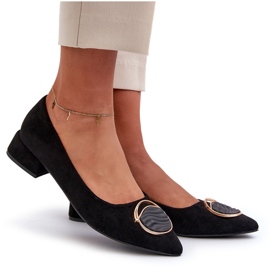 Pompe da donna con tacco basso femminile con eco-eco-s.barski Kv27-037 nero 5