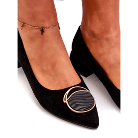 Pompe da donna con tacco basso femminile con eco-eco-s.barski Kv27-037 nero 4