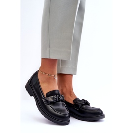 S.Barski Piatto -mochioni in pelle a copertura nera con decorazione S. Barski Hy335 nero 1