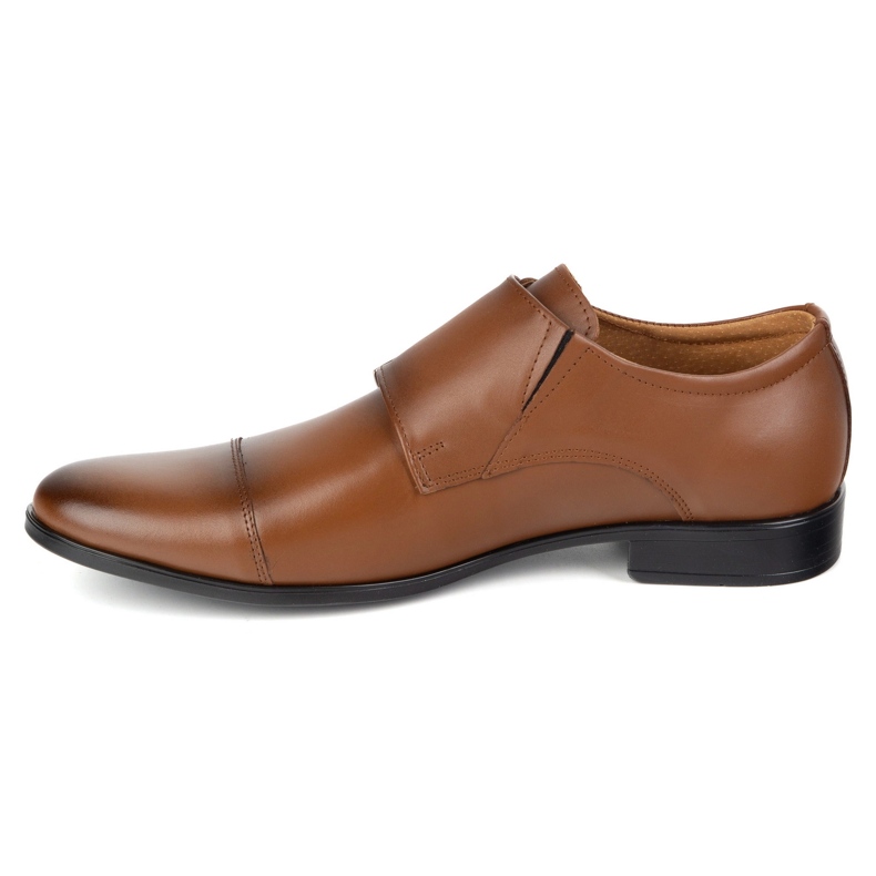 Olivier Scarpe formali in pelle monaci in pelle 306l marrone chiaro 1
