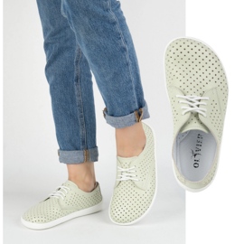 Olivier Openwork minimalista a piedi nudi da donna 1288pol verde 1