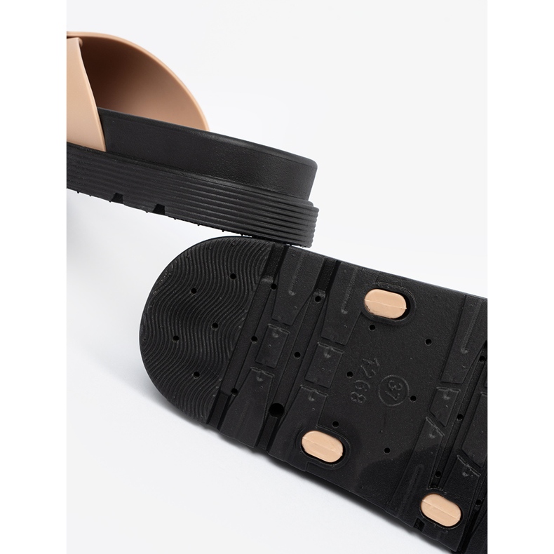 Seastar Le infradito da donna beige con una fibbia dorata 2