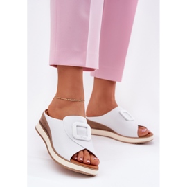 Flip in pelle femminile su artiker 56C2144 White Wedge bianco 2