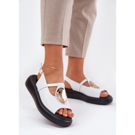 S.Barski Cuoio sandali femminili eleganti S. Barski Gr51-603 bianco bianca 2