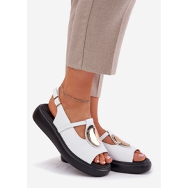S.Barski Cuoio sandali femminili eleganti S. Barski Gr51-603 bianco bianca 1