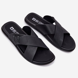 Flip in pelle maschile con fibbia nera di Big Star RR174076 nero 2