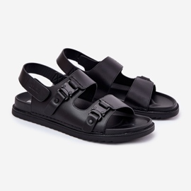 Big Star RR174086 Sandali in pelle maschile nero 1