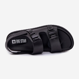 Big Star RR174086 Sandali in pelle maschile nero 2