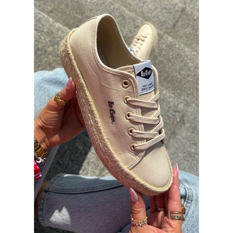 Sneaker femminili con Lee Cooper LCW-25-44-3215 BRAIDA beige 1