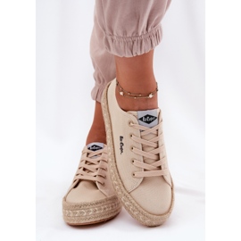 Sneaker femminili con Lee Cooper LCW-25-44-3215 BRAIDA beige 2