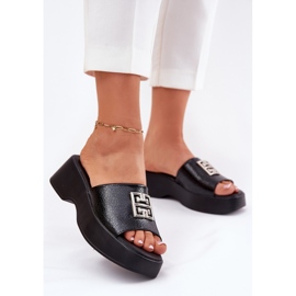 Vinceza Flip in pelle femminile Flip con decorazione Vincez 79526 Nero 2