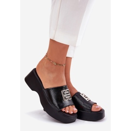 Vinceza Flip in pelle femminile Flip con decorazione Vincez 79526 Nero 1