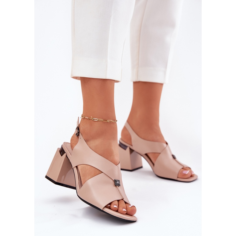 Eleganti sandali femminili su Vinceza 62238 Beige Post 2