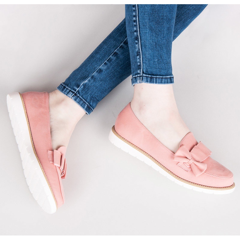Vices Scarpe basse con fiocco rosa 1
